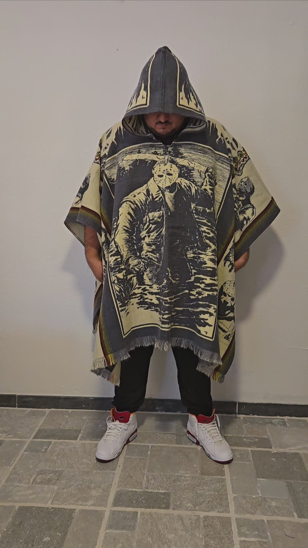 Poncho Jason Plays With Machete Fans Anime-Inspired Fleece Poncho ...